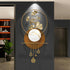 Vertical Ginko leaf in circle Metal Wall Art